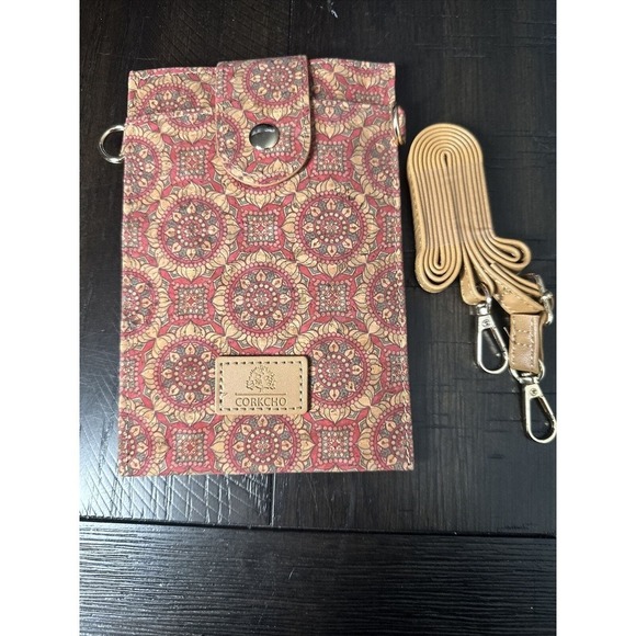 Corkcho Printed Pattern Small Cork Wallet Made In Portugal *New - Picture 1 of 4